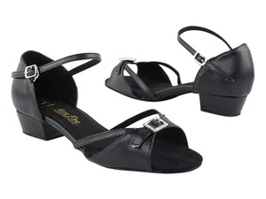 Scarpe da ballo donna West Coast Swing salsa sala da ballo 1 pollice tacco basso 1720 piedi - Foto 1 di 21