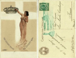 GG321-CARTOLINA UFFICIALE,ANNIVERSARIO MORTE UMBERTO I,ANNULLO SPECIALE, FONTANA - Foto 1 di 1