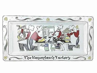 Plato de servir de fábrica Hamentasch de gres rectangular 7x14 Foto 1 de 3