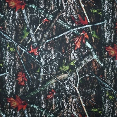 Edredón BonEful Tela Algodón Marrón Hoja Verde Árbol Real Madera Camuflaje Nuevo DESGUACE Foto 1 de 4