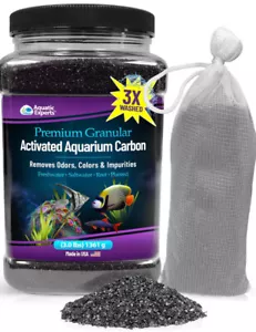 Premium Activated Carbon Aquarium Water Filter Charcoal Media with Fine Mesh Bag - Picture 1 of 6