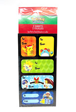 NEW Vintage 1998 American Greetings Pokemon Christmas Gift Tag Labels ~ 2 Sheets