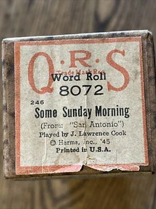 QRS Player Pianoforte Word Roll 8072 qualche domenica mattina da San Antonio - Foto 1 di 2