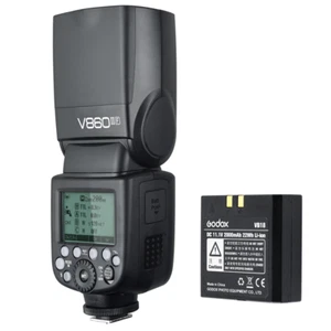 Godox V860II-F 2.4G TTL 1/8000s Li-ion Battery Camera Speedlite Flash Light Fuji - Picture 1 of 12