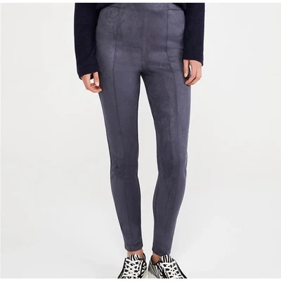 Legging Ann Taylor The Side Zip imitación gamuza azul gris para mujer talla 10  Foto 1 de 4