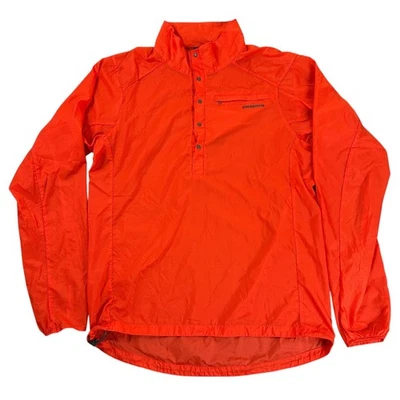 Patagonia Houdini Pullover Mens Medium Orange Lightweight Windbreaker Packable - Image 1 of 4