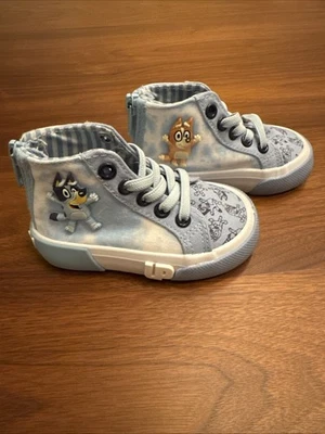 Zapatillas altas azules para niños pequeños talla 5 • Cremallera y cordones • Zapatos para niñas y niños Foto 1 de 4