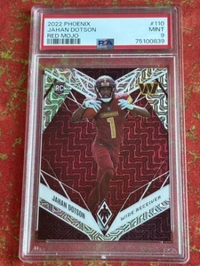 2022 Panini Phoenix Jahan Dotson Red Mojo /10 #110 Rookie RC PSA 9 Eagles - Picture 1 of 2