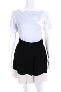 3.1 Phillip Lim Womens Pleated A Line Skirt Black White Size 2 - Picture 1 of 5