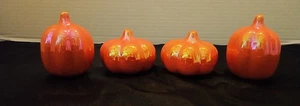 Target Bullseye's Playground 2025 Orange Iridescent Pumpkins, Set of 4, NWT - Picture 1 of 2