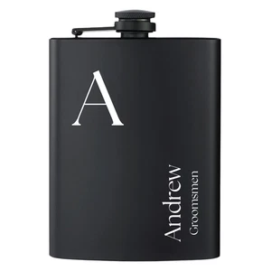 Custom Laser Engraved Hip Flask Letter + Name Special GIfts Weddings Events - Picture 1 of 1
