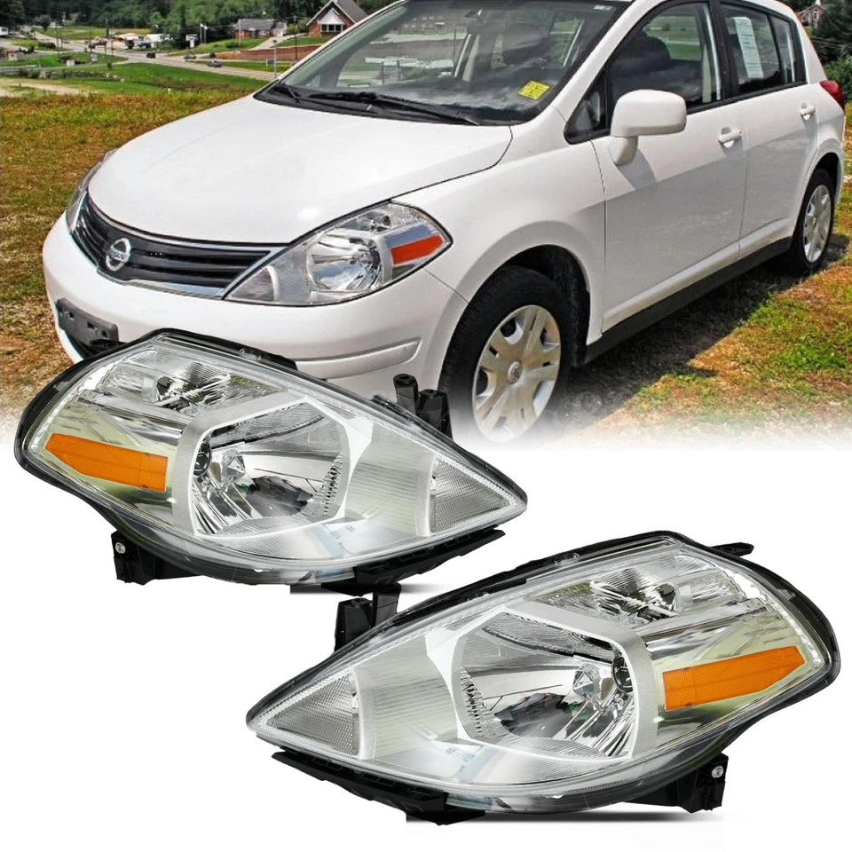 Halogen For Nissan Versa 2007-2012 Headlights Headlamp Replacement Left+Right Foto 1 de 4