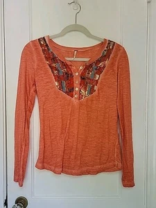 Free People Long Sleeve Sequin Top Women's Size S - Picture 1 of 5