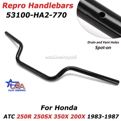 Repro Iron Handle Bars For Honda ATC 250r 250sx 350x 85-86 200x # 53100-HA2-770 - Image 1 of 4
