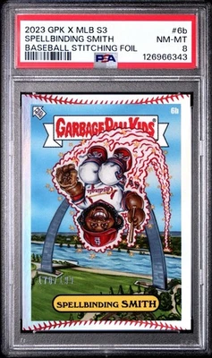2023 GPK X MLB Series 3 #6b Spellbinding Smith Stitching foil /199 PSA 8 NM-MT - Image 1 of 2