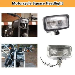 Square Headlight Head Lamp Solid steel Durable Fits For Harley Touring - Picture 1 of 18