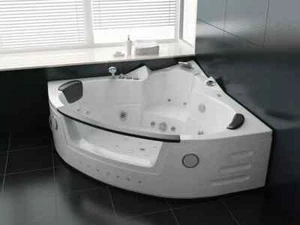 Whirlpool Milano Badewanne Armatur Edelstahl Ozon Desinfektion Bad 140x140cm - Bild 1 von 12
