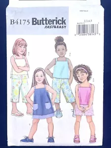 Butterick B4175 Pattern Summer Top Shorts Pants Girl’s Child Toddler sz 2 3 4 5 - Picture 1 of 2