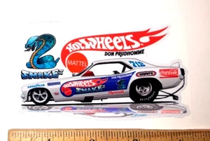 Don THE SNAKE Prudhomme White Snake II 1971 Cuda Hot Wheels Sticker Decal - Picture 1 of 2