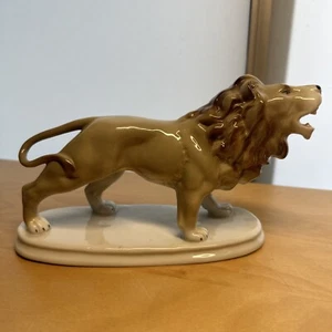1906-35 Carl Scheidig 8,5" BRÜLLENDER LÖWE Porzellan Figur 7321 deutsch antik - Bild 1 von 16