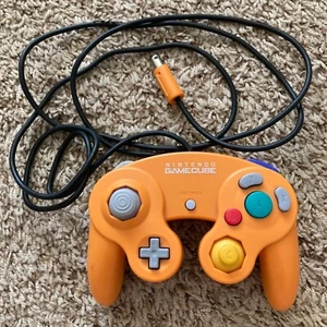 Nintendo GameCube Controller Wired Orange Official DOL-003 EUC Tested - Picture 1 of 11
