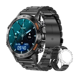 Smartwatch Uomo sport Orologio fitness quadrante tondo Acciaio Qualità Premium - Afbeelding 1 van 13