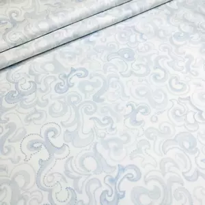 Connecting Threads Symphony of Blues Musical Scroll in Pale White 4630 PER YARD - Picture 1 of 8