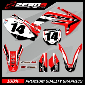 Kit de Gráficos MX Personalizado: HONDA CRF Motocross Graphics 85 - 150 / HECHO 15 NEGRO - Imagen 1 de 6