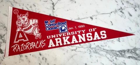 ARKANSAS 1990 COTTON BOWL PENNANT Cover