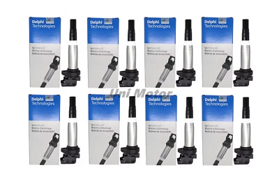 12138616153 Genuine Delphi Ignition Coils Metal x 8 for BMW 550i 650i 750i M5 M6 - Image 1 of 4