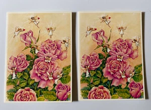 (2) Tarjeta de felicitación de cumpleaños ediciones Allport Angel Heart Rose Love Fairies 1996 - Imagen 1 de 6