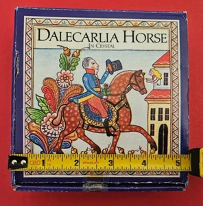 Lindshammer Cavallo Dalecarlia in cristallo svedese circa 4,5"x4,5" nr: 2895 - Foto 1 di 8