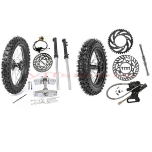 12''+14'' Wheel Rim Tire Tyre Front Fork Triple Tree Brake for CRF70 XR70 SSR KX - Bild 1 von 11