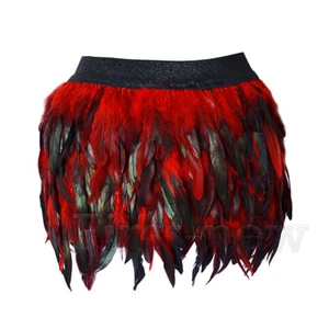 Womens Peacock Feathers Mini Skirts Lady Elastic Waist A-Line Party Short Skirts - Picture 1 of 17