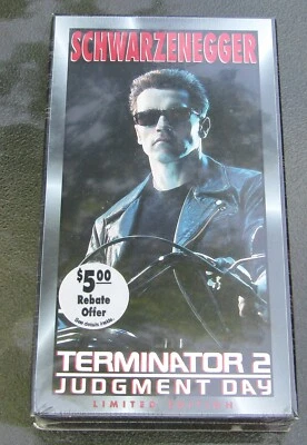 1991 Schwarzenegger TERMINATOR 2 JUDGMENT DAY Limited Edition VHS SEALED Look - Image 1 of 2
