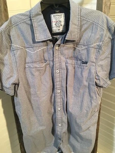 Buffalo David Bitton Mens Premium Shirts Button Up Short Slevve Shirt M 342 - Picture 1 of 12