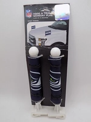 Seattle Seahawks NFL Embajador Coche Bandera Capucha/Baúl Juego de 2 Piezas-Nuevo Foto 1 de 2