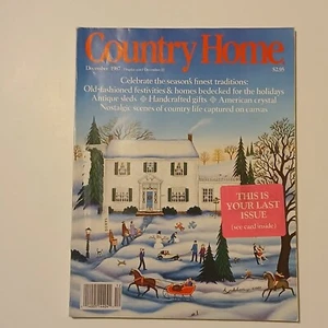 Country Home Magazine December 1987 A Brush with Rural America - Picture 1 of 1