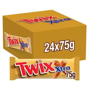 Twix Xtra Chocolate Biscuit Twin Bars 24 x 75g Full box Fast Free Delivery - Picture 1 of 3