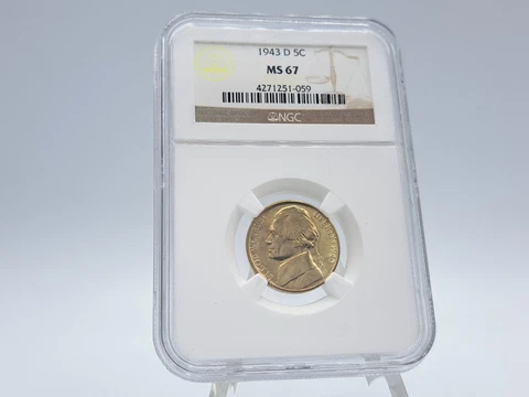 1943-D NGC MS67 Silver War Nickel 251-059 Cover
