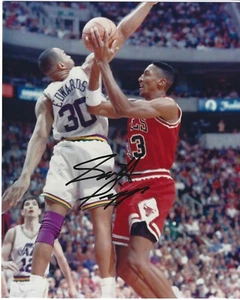 SCOTTIE PIPPEN Signed 8.5 x 11 Photo Signed REPRINT Basketball CHICAGO BULLS - Picture 1 of 1