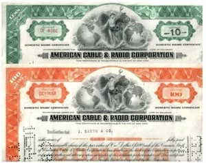 2 VERSCHIEDENE VINTAGE AMERIKANISCHE KABEL- & RADIOBESTÄNDE! PAAR ORANGE & GRÜN @ 4,99 $! - Bild 1 von 2