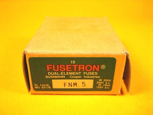 Cooper Bussmann, FNM-5, Fusetron Dual Element Fuse, 200A 250V AC, 10er Box - Bild 1 von 4