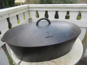 Pied Selle Gusseisen ovaler Bräter Nr. 7, Schmortopf, XXL Gänse Bräter, France - Bild 1 von 7