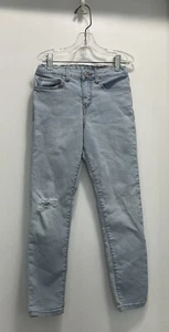 VTG Osh Kosh BGosh Skinny Jeans Girls Size 7/7A Light Wash Blue Denim Adjustable - Picture 1 of 8