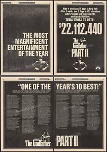 Il PADRINO Parte II__originale 1975 commercio annuncio / poster __Al Pacino_Robert De Niro - Foto 1 di 7