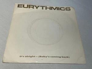 Eurythmics - It's Alright (Baby's Coming Back) - Original Vinyl Record 7" Single - Picture 1 of 3