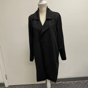 Glam Women's Open-Front Lightweight Coat - Black - Size S - EUC - Picture 1 of 8