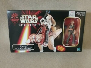 Star Wars Episode 1 Kaadu und Jar Jar Binks in offener Box Spielzeug wird nie entfernt - Bild 1 von 4