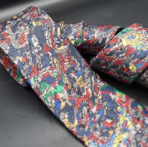 Versace Seidenkrawatte Medusa Bunt Camouflage Bedruckt Made in Italy Barock - Bild 1 von 10